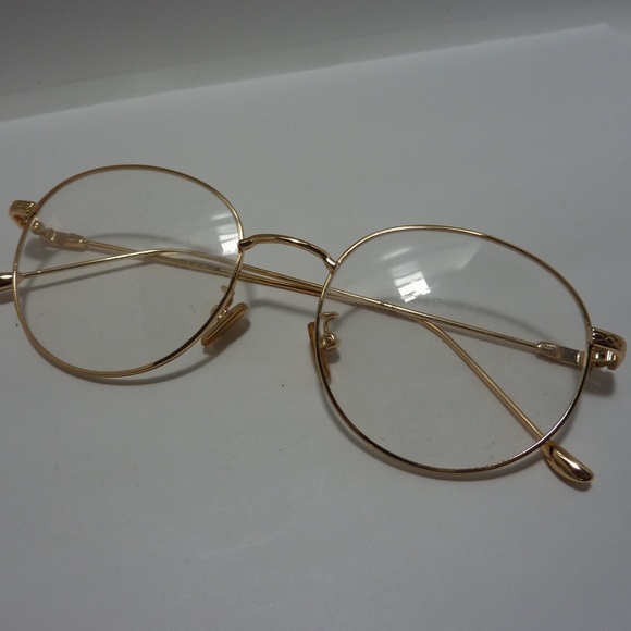 WOMENS Eyewear GOLD FRAME MODERN  Round Metal Eyeglass Frame main image 7